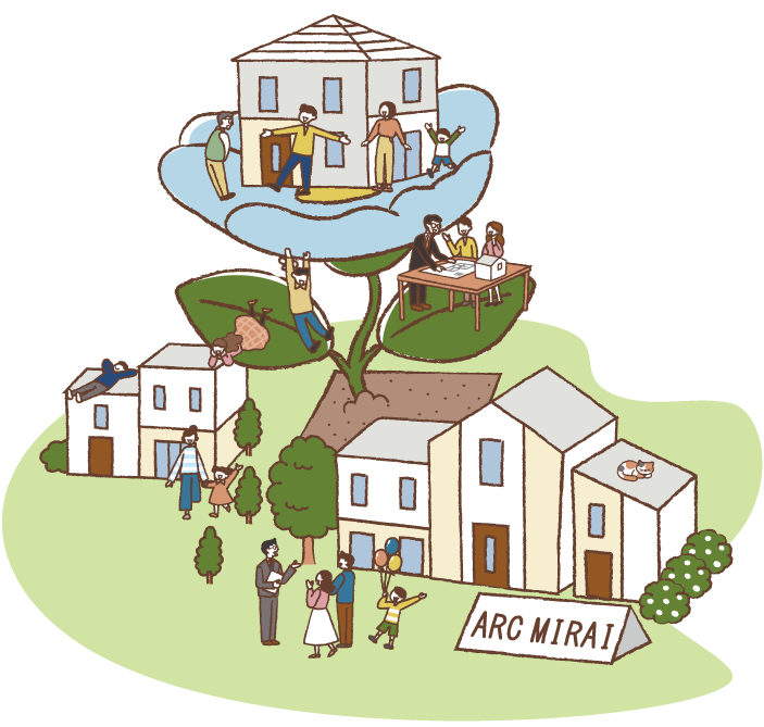 戸建て賃貸のイラスト